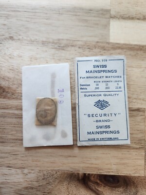 Newall Swiss Watch Mainspring 109, 00 x 11 x 9,  .080 x .010 x 22.86