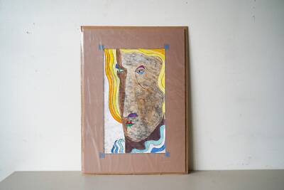 Abstract Contemporary Modern Portrait Watercolor Drawing by E.J. Hartmann
