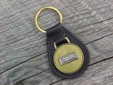 MERCURY COUGAR GOLD LEATHER KEY FOB VINTAGE NOS CUSTOM-MADE HI-QUALITY