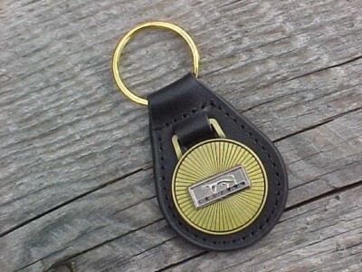 MERCURY COUGAR GOLD LEATHER KEY FOB VINTAGE NOS CUSTOM-MADE HI-QUALITY