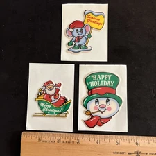Lot Of 3 Large CHRISTMAS Puffy Stickers