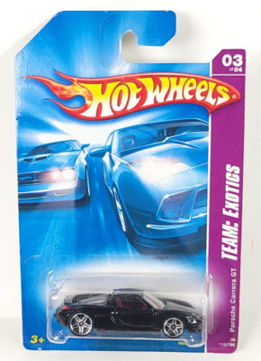Hot Wheels Porsche Carrera GT black Team Exotics dented blister