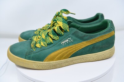 Puma Clyde 2005 Classic RARE! Sample Amazon/Spectra Yellow Suede Mens 10.5 w/Box