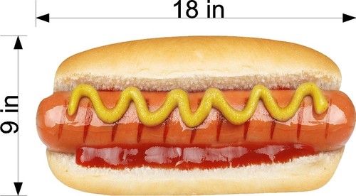 TWO SAME SIZE HOT DOG FRANKFURTER WEINER ASSORTED CORRUGATED PLASTIC SIGNS - Imagen 6 de 8