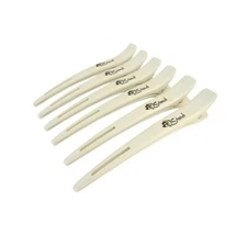 Strands Duck Bill Hair Clips White (Pack of 10 X 6pcs)