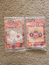  VINTAGE Lot Of 2 Creative Beginnings Silk Ribbon Embroidery Kit  Starter NEW