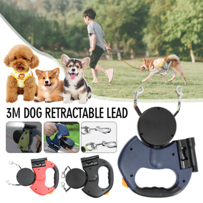 Retractable Dog Leash No Chew Dog Leash 20ft With LED Light Chew