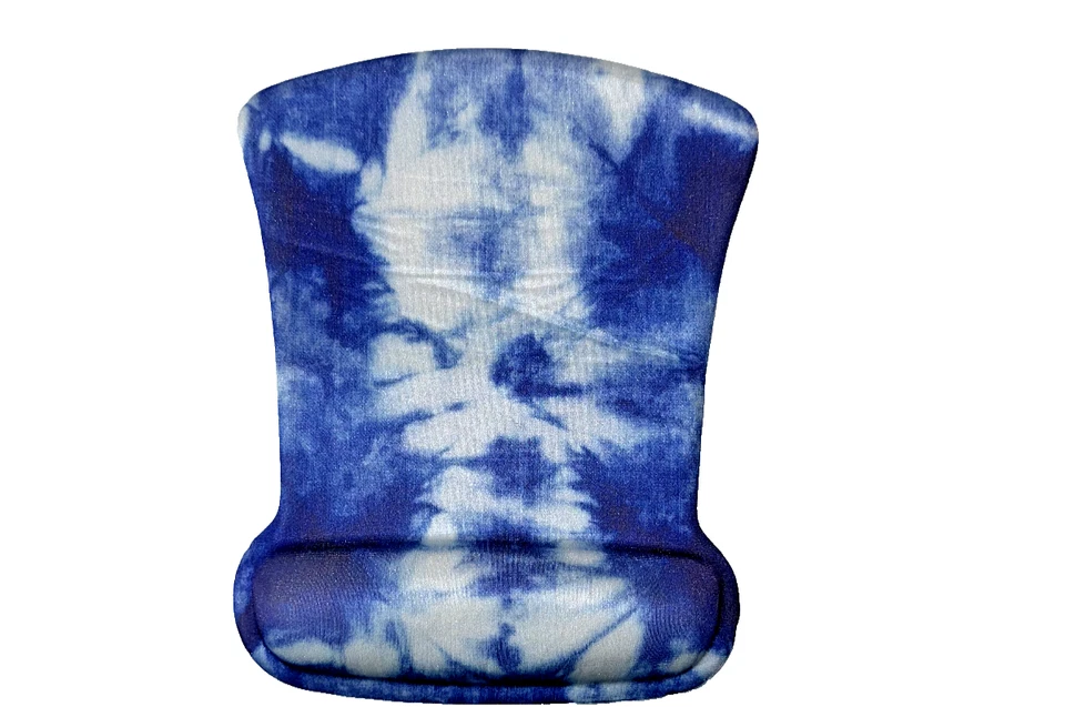 blue blooming pattern mouse pad, 2 piece, mouse & keyboard wrist pad - Image 2 of 4