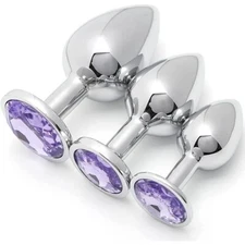 3Pcs Set Stainless Steel Trainer Kit Beginner Set for Women and Men Purple Toy