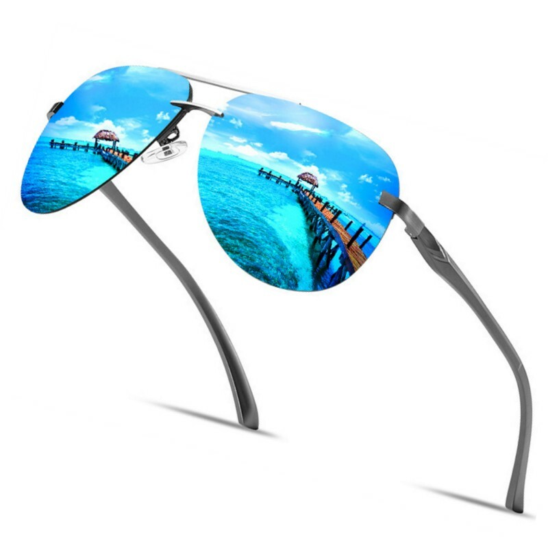 HD Polarized Sunglasses Men Aluminum Pilot Driving Glasses Sport Outdoor  Eyewear