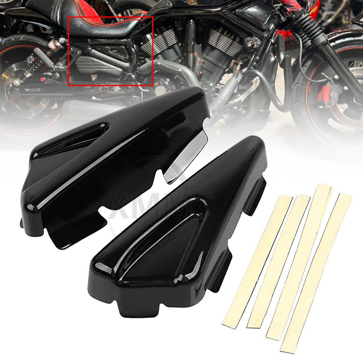 Motorcycle Black Side Frame Tank Cover For Harley Night Rod