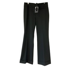 The Limited Stretch Black Cuffed Boot Cut Business Chino Pants Size 10R New