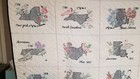Hand Embroided Hand Quilted State Quilt 86" x 60" — photo 4
