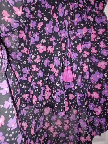 ๐ฆ Girl's L 12 Floral Dress Shorts Romper Set Off Cold Shoulder Top New L Jumper - Picture 4 of 7