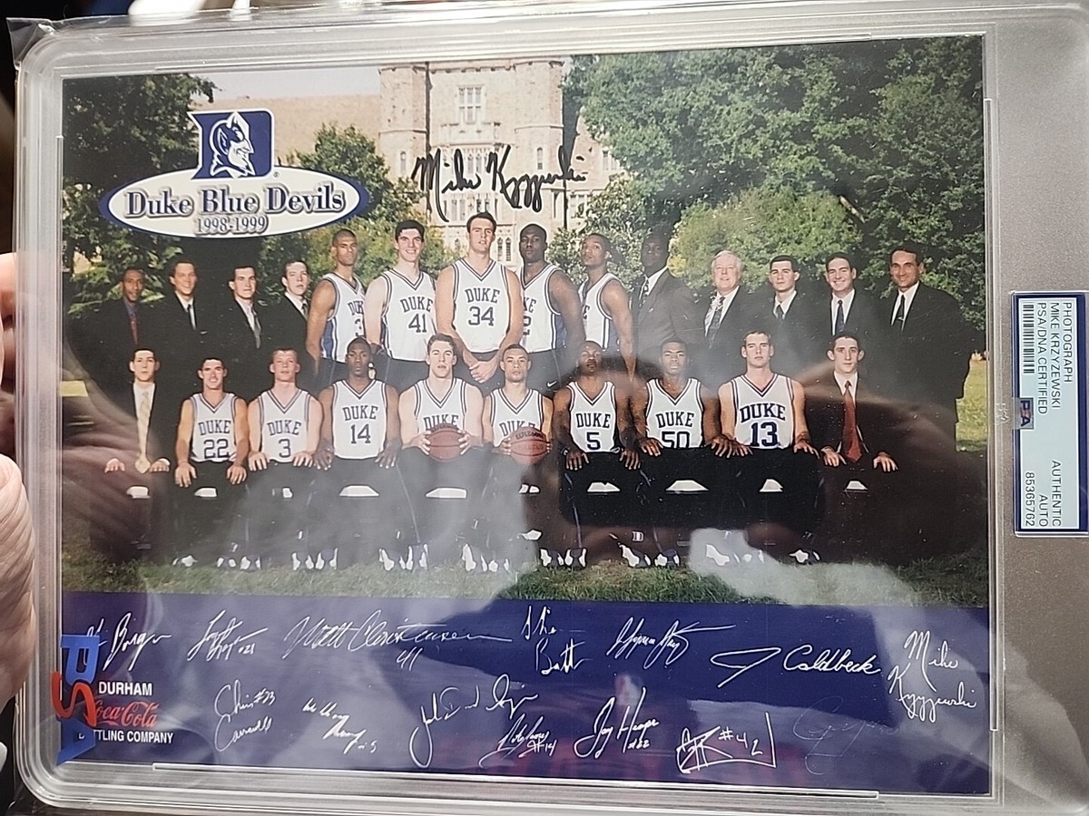 Mike Krzyzewski Coach K Duke Blue Devils Signed 1998-99 Team Photo