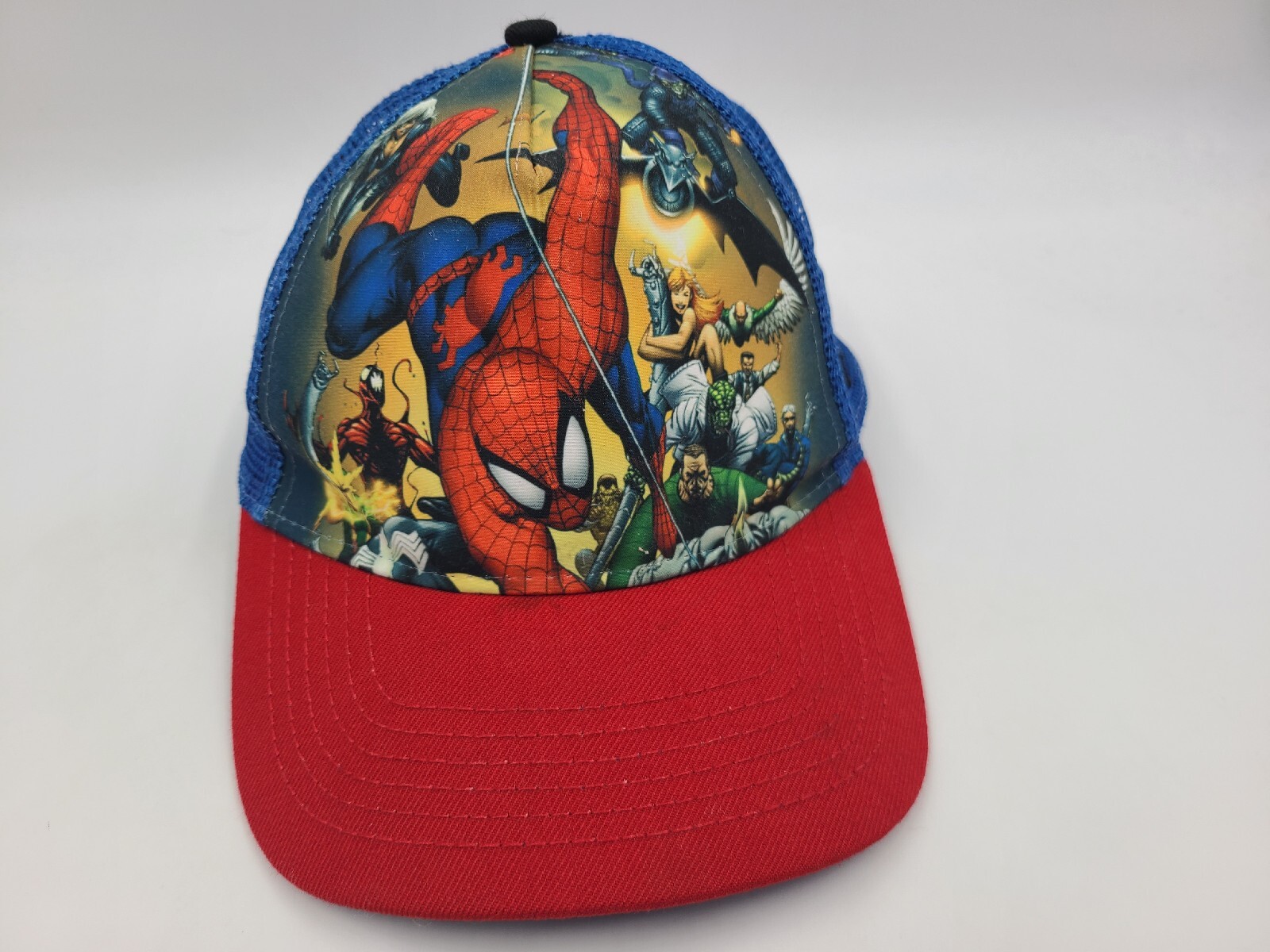 Spider-Man Marvel Comics New Era Mesh Trucker Snapback Hat Cap Men Women Blue