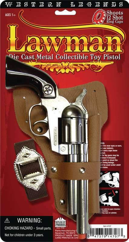 Lawman 12 Shot Ring Cap Gun Replica Diecast Western Pistol Revolver Prop  Toy | eBay