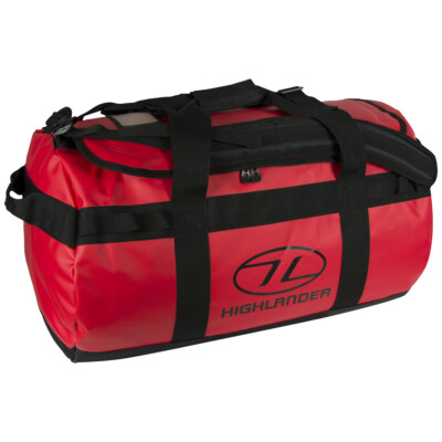 Sac De Voyage Highlander Lomond 65L En Toile PVC - Duffle Bag Rouge Résistant Pour Sport Ou Voyage