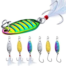 10pcs Lot Fishing Spinner Spoon Bait Metal Crankbait Lures Bass Tackle 1.5-10g