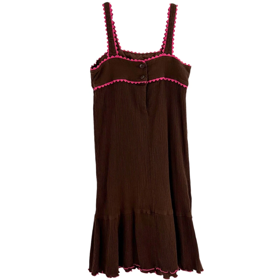 Sophie Rose Niña Talla 6 Sin Mangas Bordado Marrón Solero-Indie, Boho, Y2K Foto 2 de 4