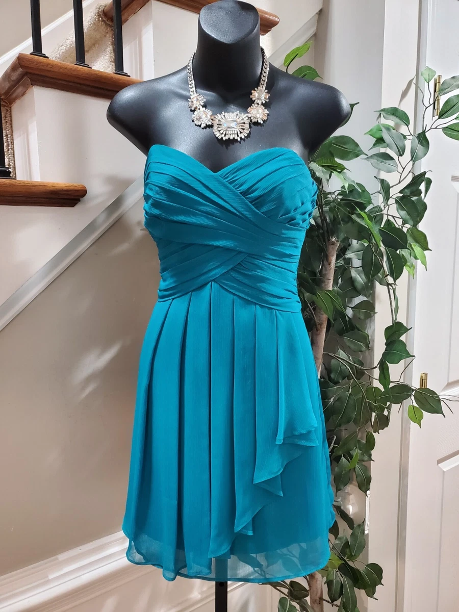 David's bridal top teal blue