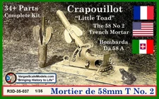 1/35 WW1 58mm Trench Mortar No. 2  (Criel Resicast Takom Tamiya SS models WIP3D)
