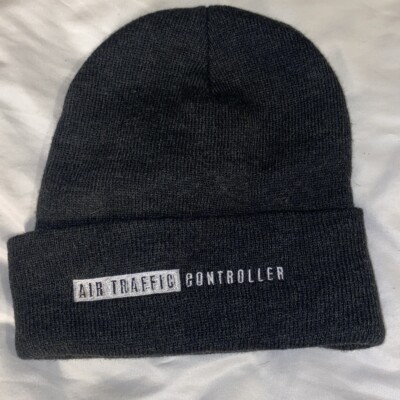 Air Traffic Controller Beanie Hat Black Rocker Skater  Air Plane Skater Band B2