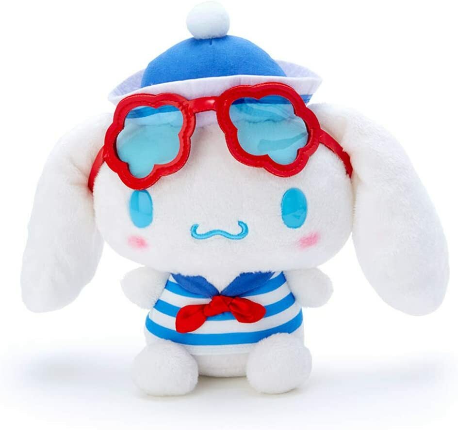 RARO Muñeco De Peluche Cinnamoroll De Verano Con Disfraz Marino Desde JAPÓN