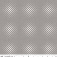 Fat Quarter Riley Blake Basics Swiss Dot Printed Gray Quilt Cotton