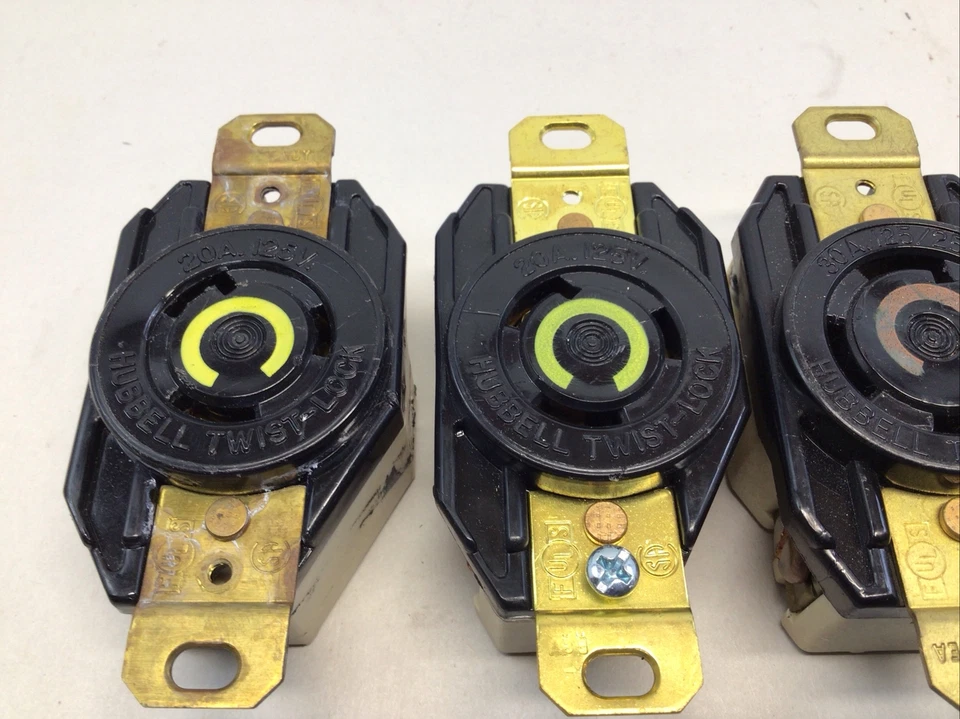 Hubbel 5 Total x2 20A 125V x2 30A 125/250V x1 20A 125/250V - Image 2 of 4