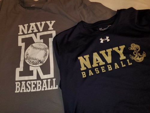 Navy Baseball T-Shirt Size L Loose | eBay