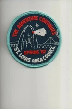 1987 St. Louis Area Council The Adventure Continues Spring patch