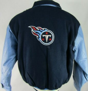 Chaqueta bombardero de lana y cuero Tennessee Titans NFL Jeff Hamilton para hombre - Imagen 21 de 28