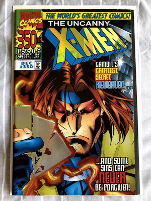 Uncanny X-Men 350 (1997) Trial Gambit. Prism Foil Wraparound gatefold cover NM
