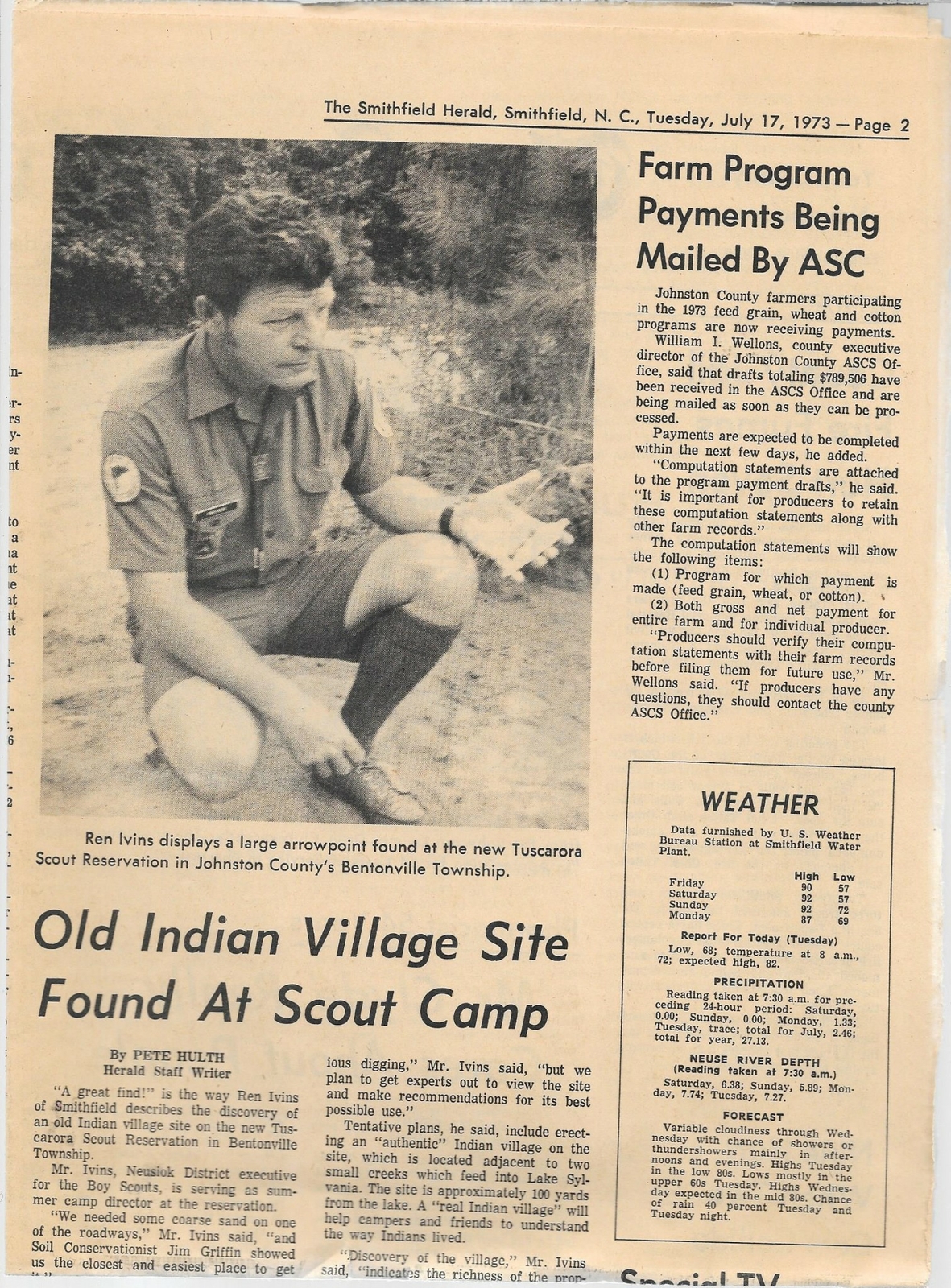 1973 Camp Opening Newspaper Article Tuscarora Council North Carolina Boy Scouts eBay