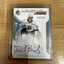 2018-19 SP Authentic Auto Future Watch /999 Daniel Brickley #204 Rookie Auto RC