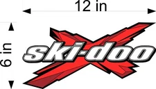 SKI-DOO X / RED / 12" Vinyl Graphic / Snowmobile / Window Decal
