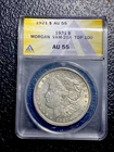 💎 1921 Morgan Silver Dollar VAM-26A AU55 ANACS Top 100 Natural Rim Toning