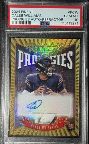 2024 Topps Finest Prodigies Refractor Rookie Auto Caleb Williams #P-CW Bears