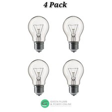 60 Watt Clear E27 Screw Type GLS Light Bulb Lamp  - PACK OF 4