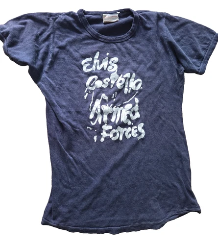 Elvis Costello Vintage T-Shirt Armed Forces Rock Size 1970s vintage concert t-shirt, vintage, single stitch, B+ condition