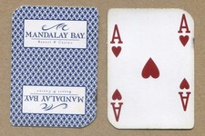 Las Vegas. MANDALAY BAY RESORT & CASINO. Ace of Hearts SWAP PLAYING CARD