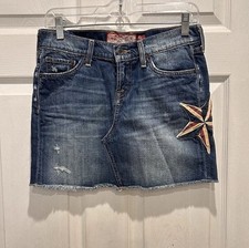 Lucky Brand Legend Americana Stat Blossom Mini Skirt 0/25 Festival Summer Boho