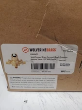Wolverine Brass 85666VP Solid Forged Brass Compact Body, ShowerValve, 1/2" Press