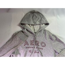 Aeropostale Gray Hoodie Small NWT Full Zip New York 1987 Logo Y2K Athleisure