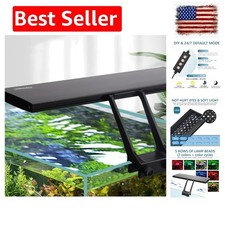Clip On 24/7 Lighting Aquarium LED Light,Sunrise-Daylight-Moonlight and DIY M...