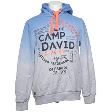 Camp David, Kapuzenpullover, Größe: L, C-63, Blau/Grau, Baumwolle/Polyester #zYJ