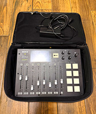 R DE RODECaster Pro 8-Channel Podcast Mixing Console w/ Case Power Cable