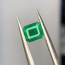 Natural Emerald 1.10 Carat vivid Asscher Cut 6x5.6 MM Loose Gemstone For Jewelry