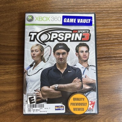 Top Spin 3 (Microsoft Xbox 360, 2008) CIB With Manual Hollywood Video EXCELLENT